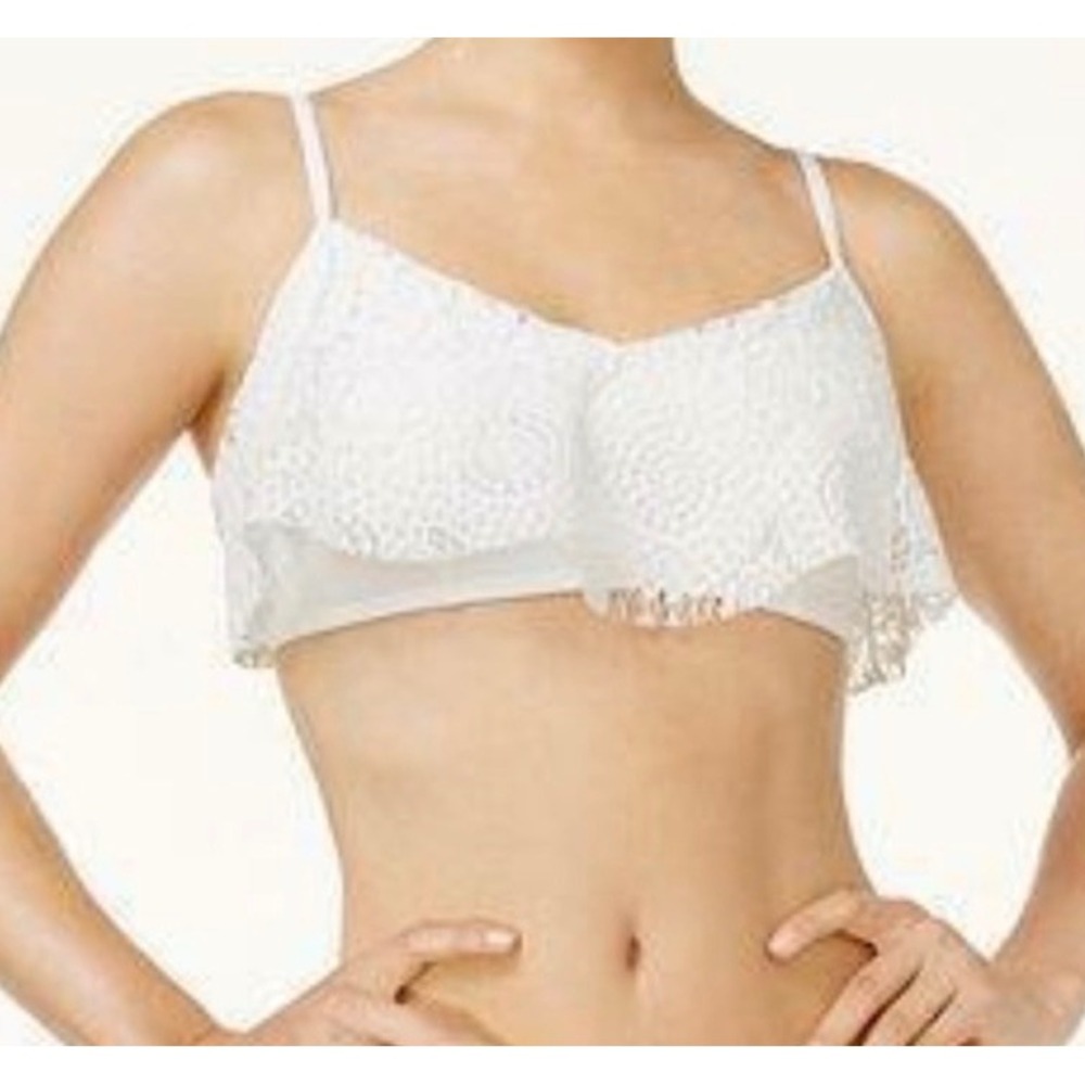 MICHAEL Michael Kors Women's Crochet Bralette Bikini Top L NWT